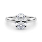 Oval Solitaire Engagement Ring 8x6mm