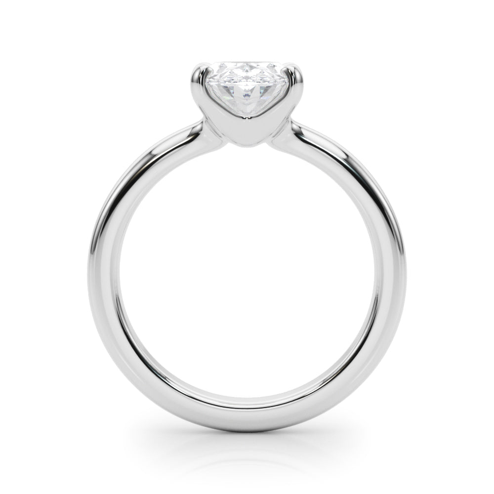 Oval Solitaire Engagement Ring 8x6mm