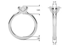 Oval Solitaire Engagement Ring 8x6mm