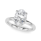 Double Hidden Halo Oval Engagement Ring