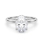 Double Hidden Halo Oval Engagement Ring