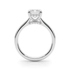 Emerald Cut Diamond Engagement Ring with Hidden Halo 1.0 Carat