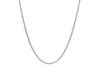 Sterling Silver Diamond Cut Rope Chain Necklace