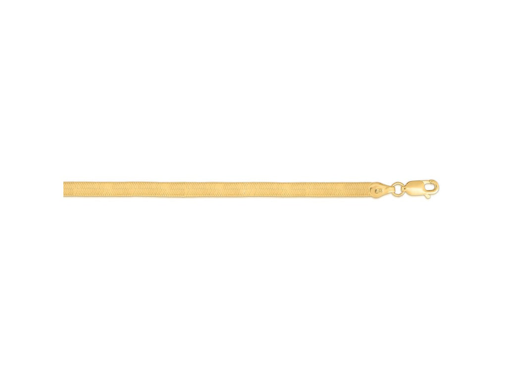 Gold-Plated Herringbone Chain Anklet