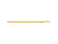 Gold-Plated Herringbone Chain Anklet
