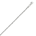 Rhodium-Plated Sparkle Chain Anklet
