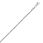 Rhodium-Plated Sparkle Chain Anklet