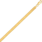 Yellow Gold Plated Imperial Herringbone Chain Necklace