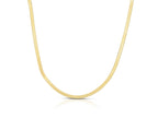 Yellow Gold Plated Imperial Herringbone Chain Necklace