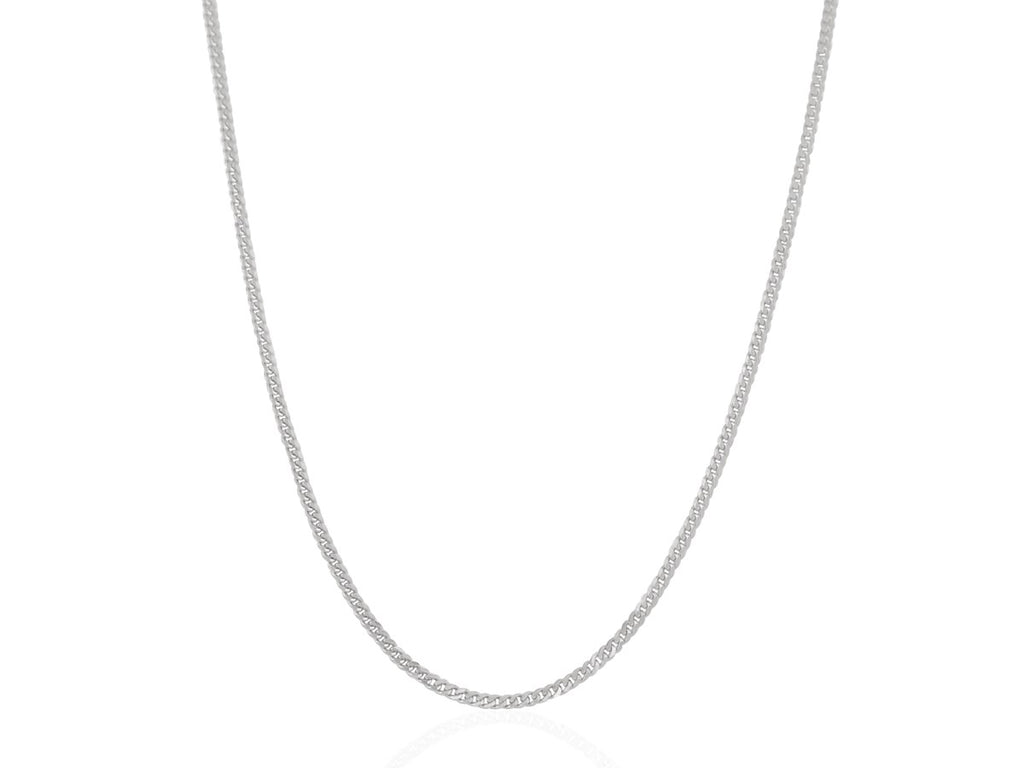 14KT White Gold Gourmette Chain Necklace 2.0mm