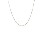 Sterling Silver Rhodium Plated Cable Chain Necklace