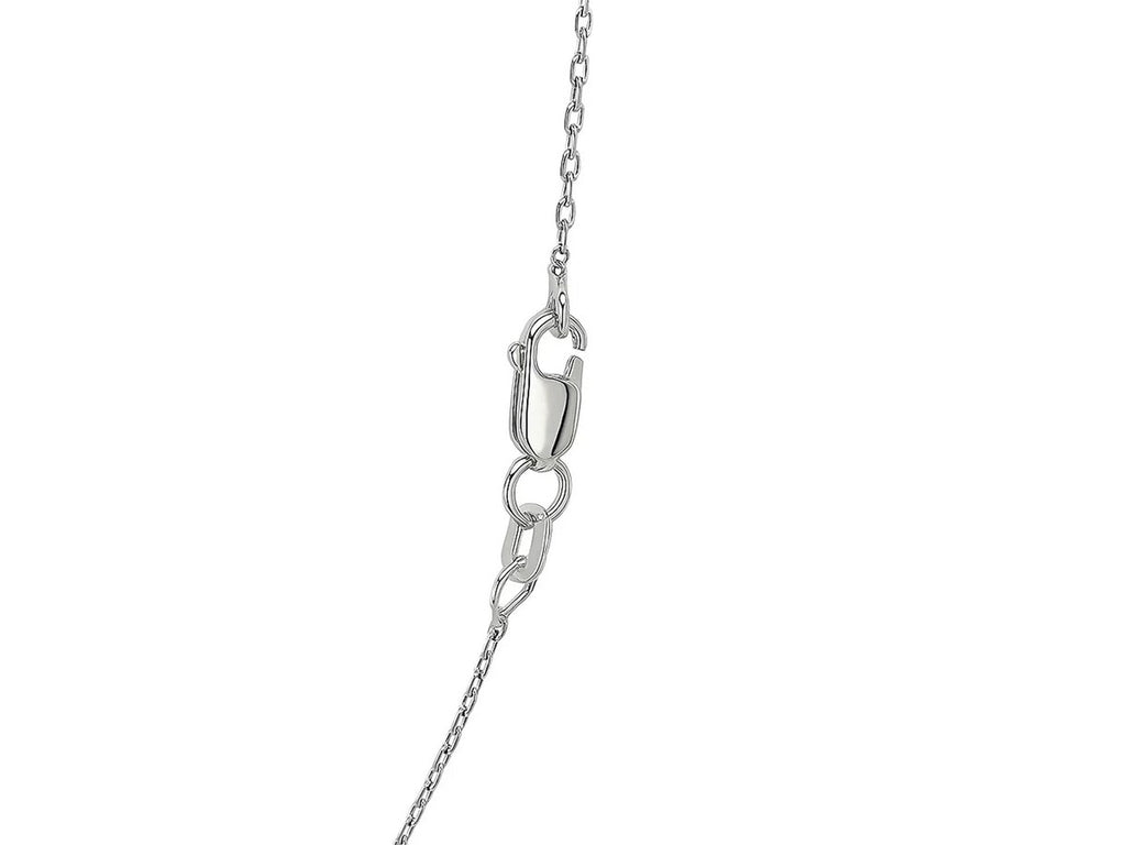 Sterling Silver Rhodium Plated Cable Chain Necklace