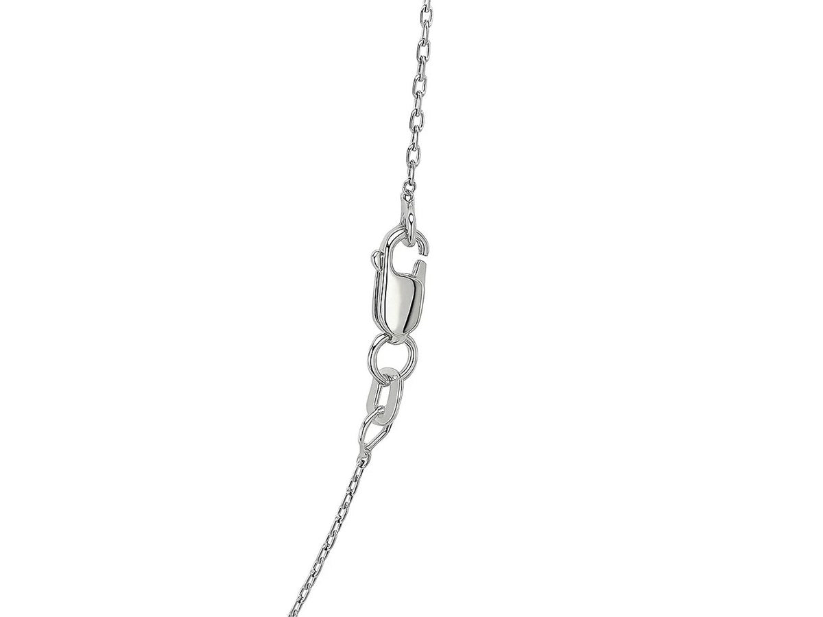 Sterling Silver Rhodium Plated Cable Chain Necklace