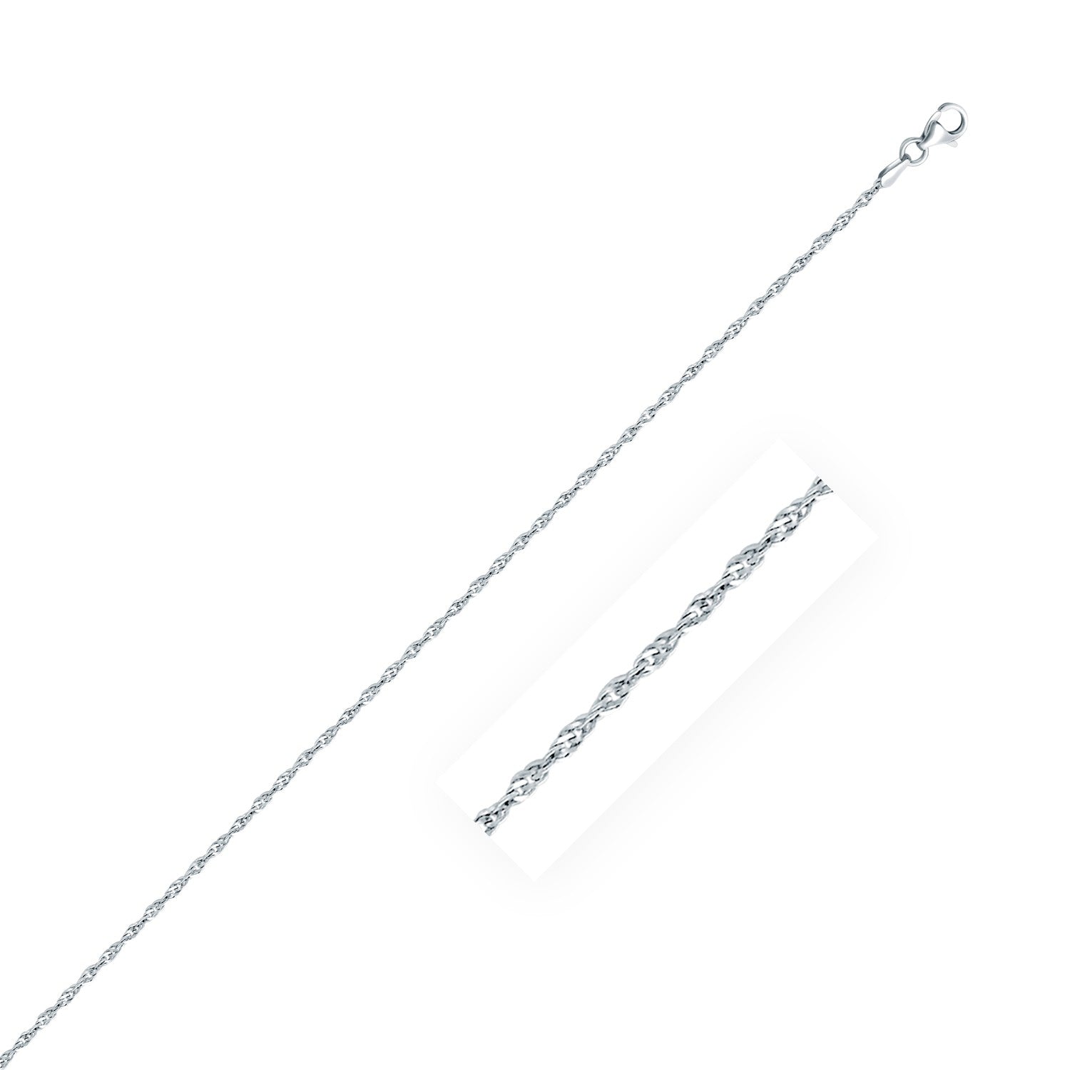 Sterling Silver Singapore Chain Necklace – 1.80 mm