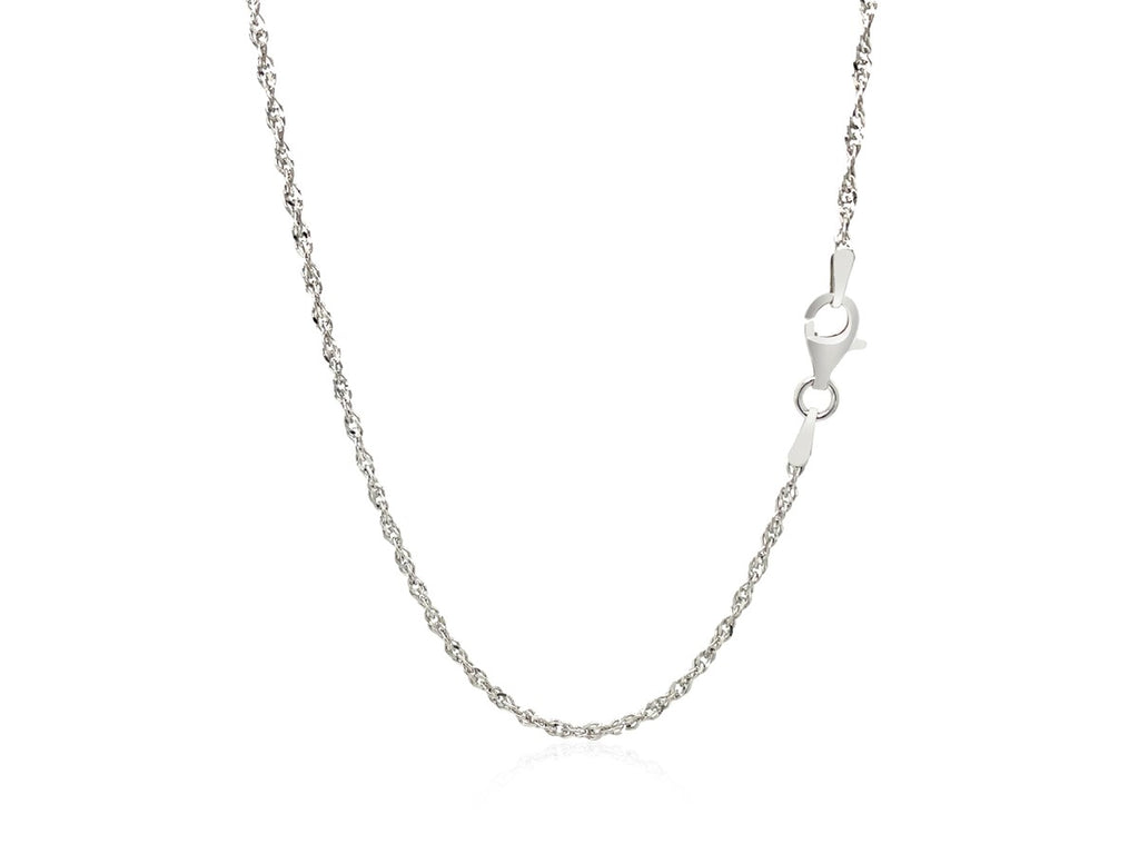 Sterling Silver Singapore Chain Necklace – 1.80 mm