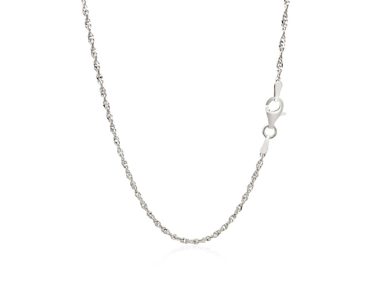Sterling Silver Singapore Chain Necklace – 1.80 mm