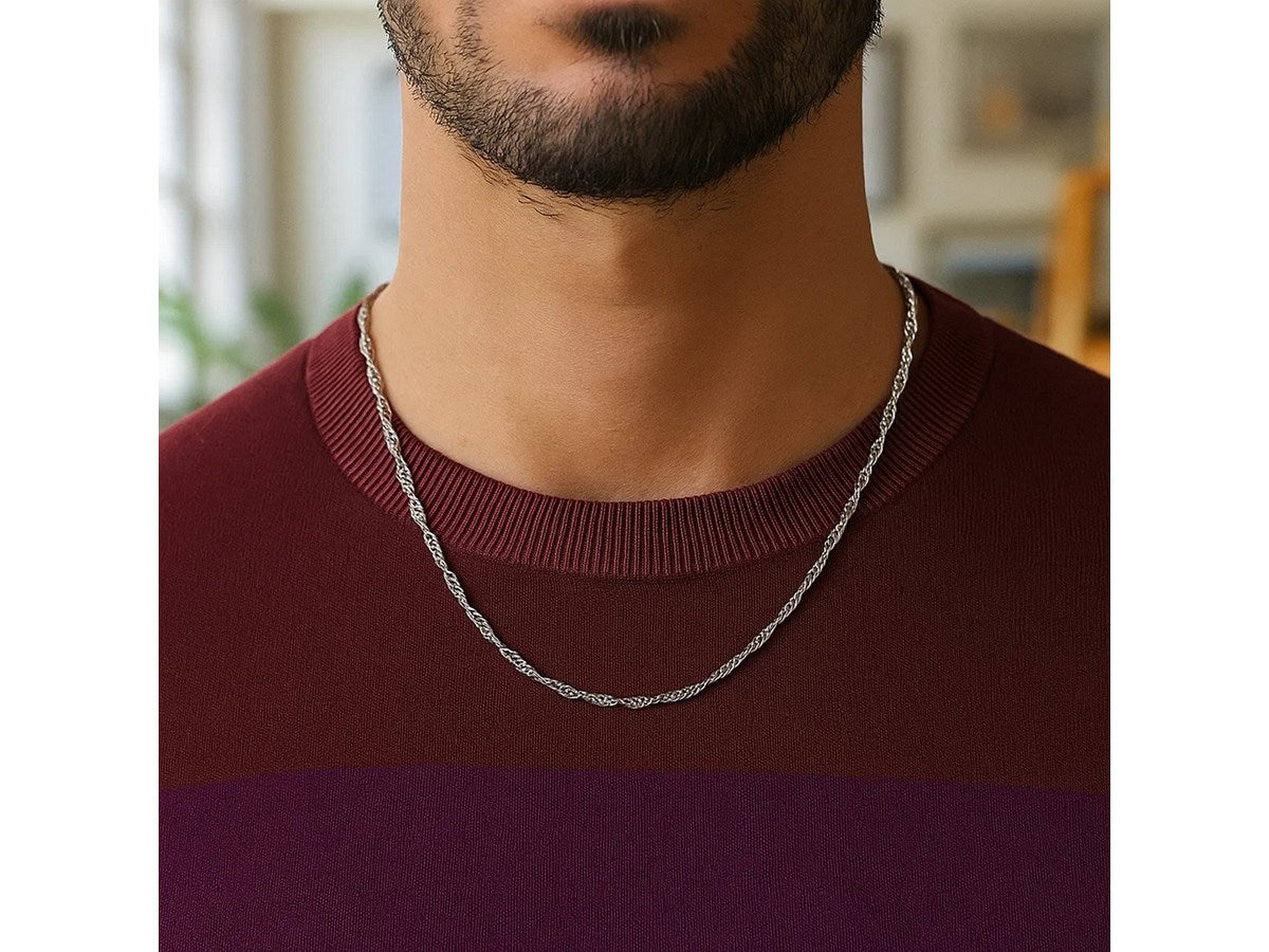 Sterling Silver Singapore Chain Necklace – 1.80 mm