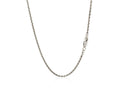 Sterling Silver Rhodium Plated Wheat Chain Necklace
