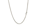 Sterling Silver Rhodium Plated Wheat Chain Necklace