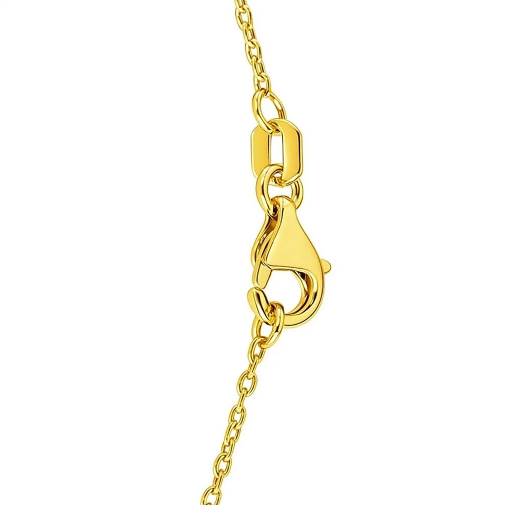 14k Yellow Gold Necklace with Circle Dangle Stations