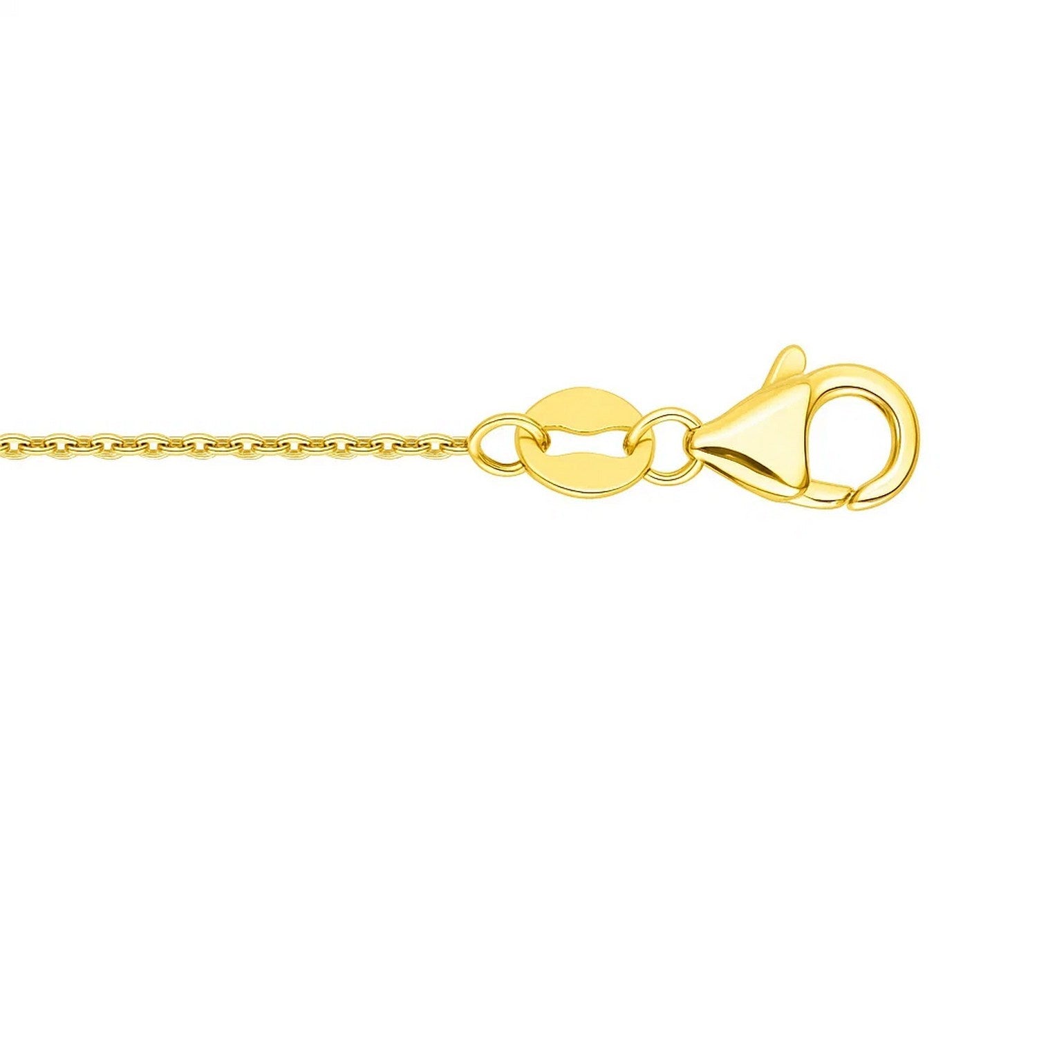 14k Yellow Gold Oval Cable Link Chain (0.97 mm)