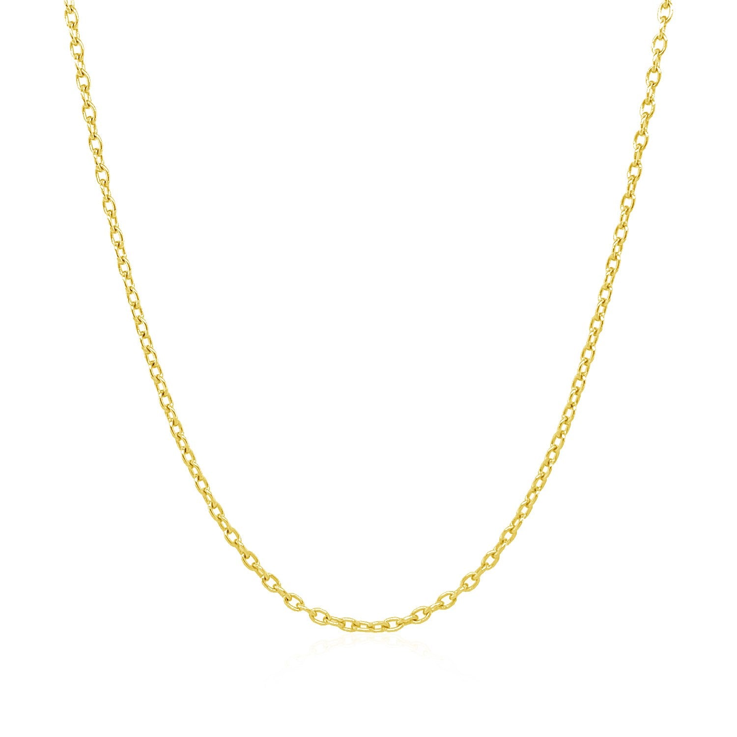 14k Yellow Gold Oval Cable Link Chain (1.50 mm)
