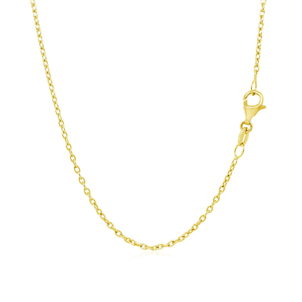 14k Yellow Gold Oval Cable Link Chain (1.50 mm)