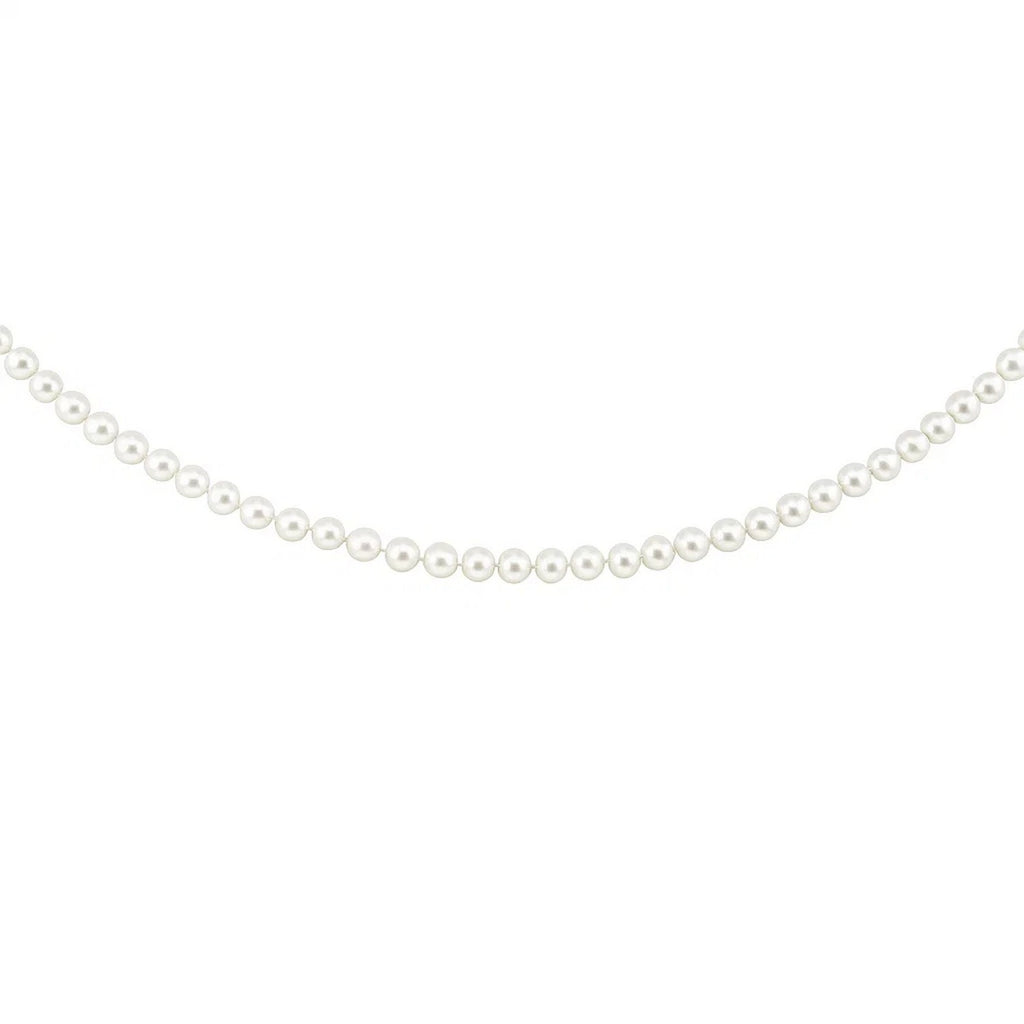 14k Yellow Gold Necklace with White Freshwater Cultured Pearls (6.0mm to 6.5mm)