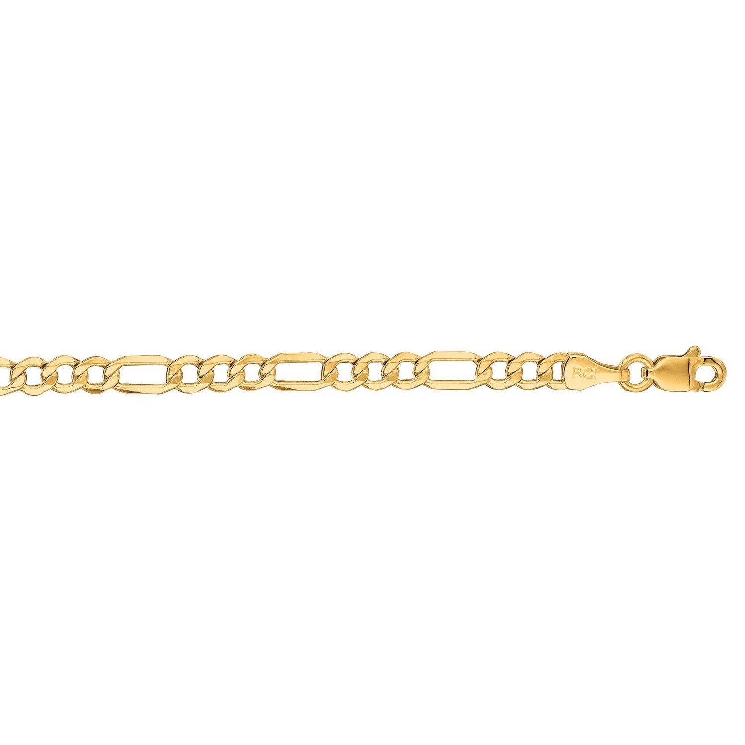 14k Yellow Gold Lite Figaro Chain (3.70 mm)