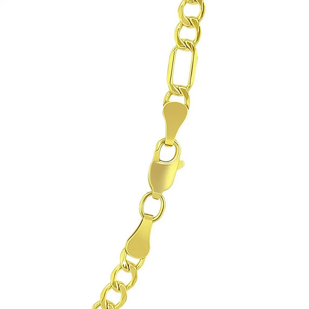 14k Yellow Gold Lite Figaro Chain (3.70 mm)