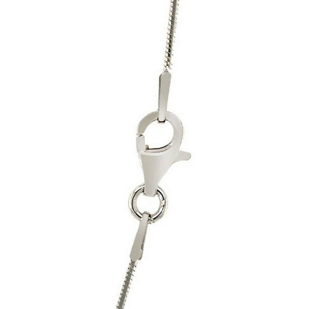 Rhodium Plated Sterling Silver Snake Style Chain (1.20 mm)