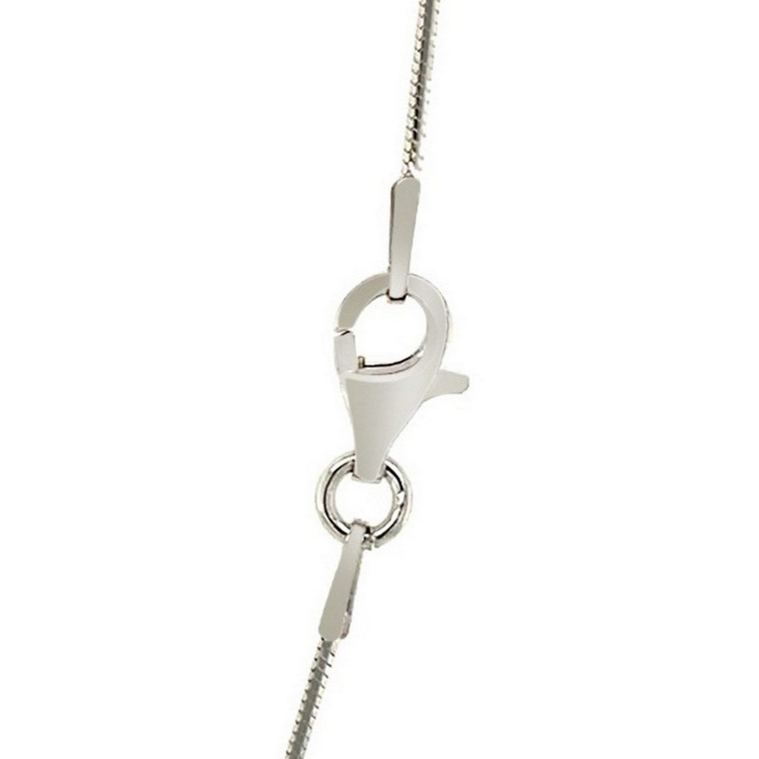 Rhodium Plated Sterling Silver Snake Style Chain (1.20 mm)