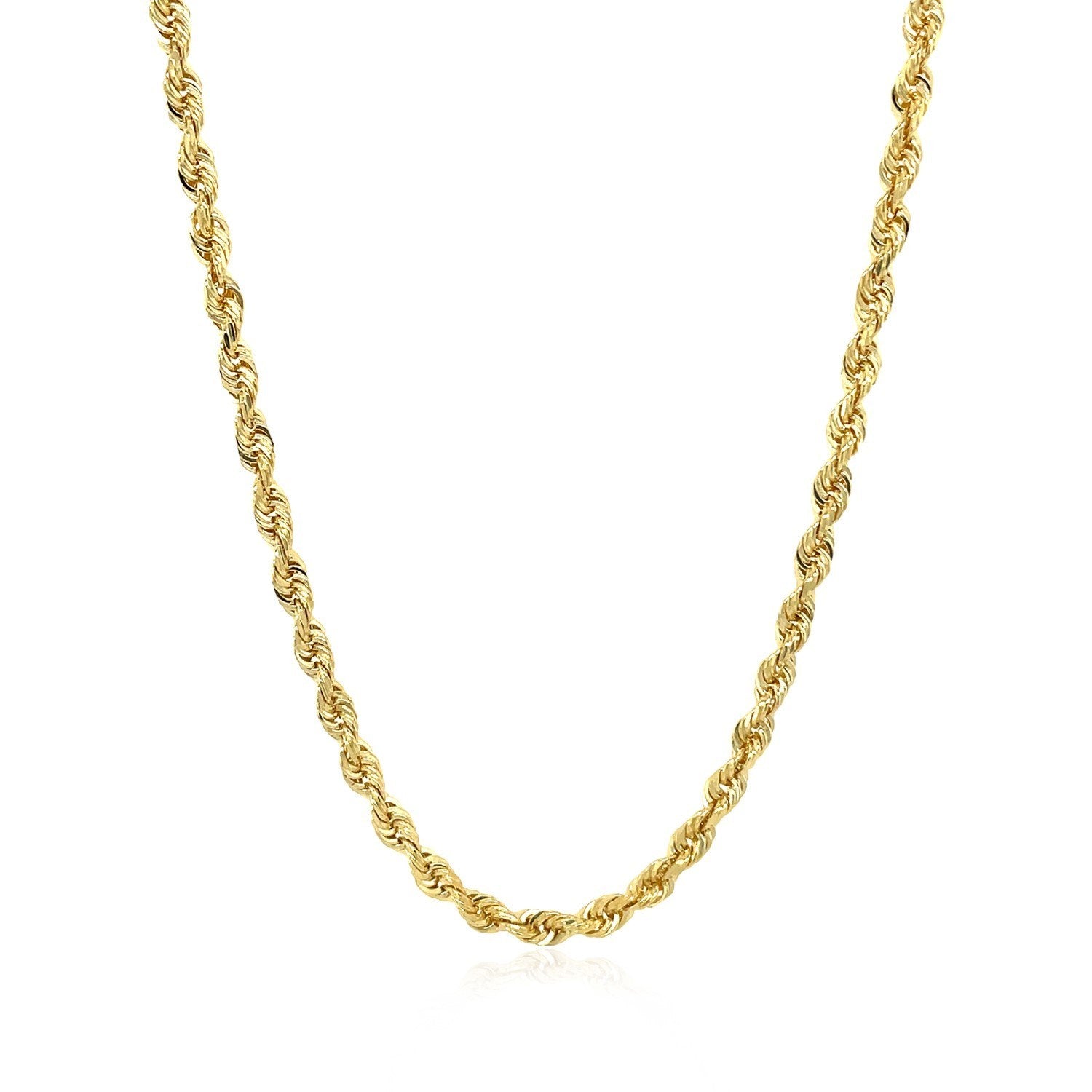 10k Yellow Gold Solid Diamond Cut Rope Chain (1.40 mm)