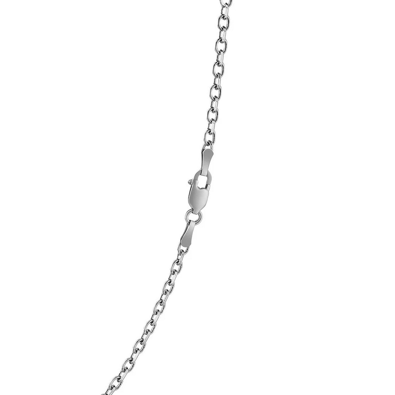 Sterling Silver Rhodium Plated Cable Chain (2.75 mm)