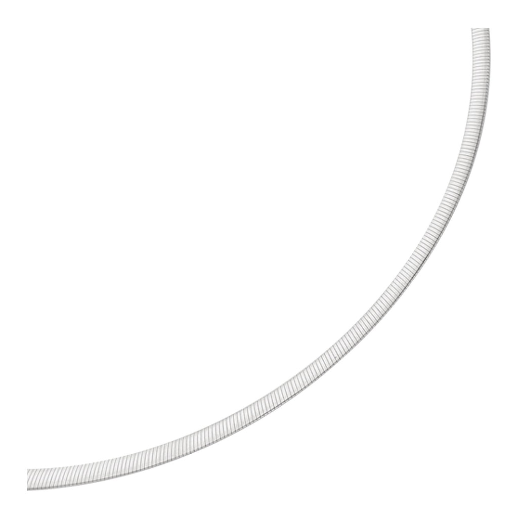 4.0mm 14k Two Tone Gold Reversible Omega Necklace