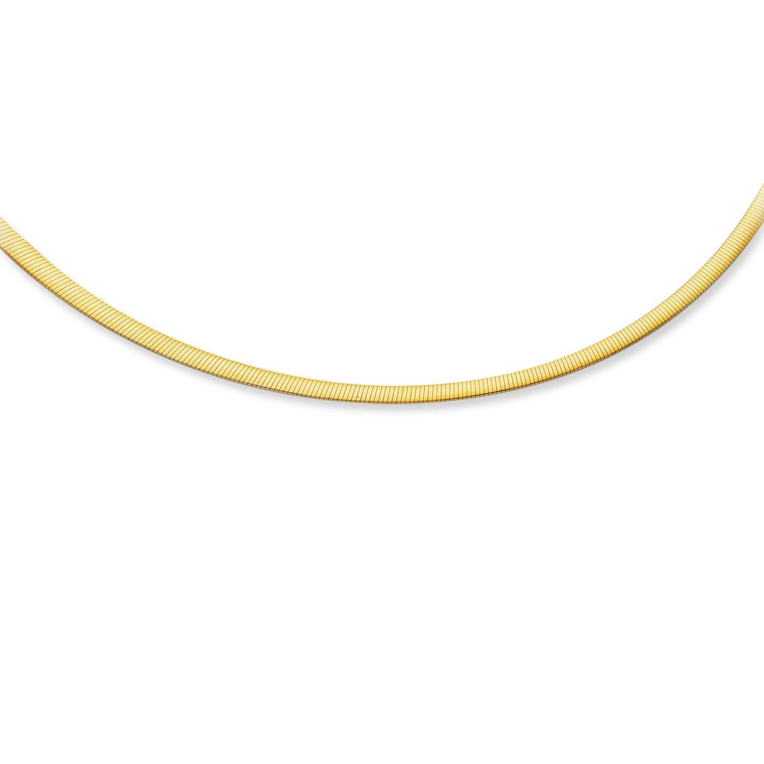 4.0mm 14k Two Tone Gold Reversible Omega Necklace