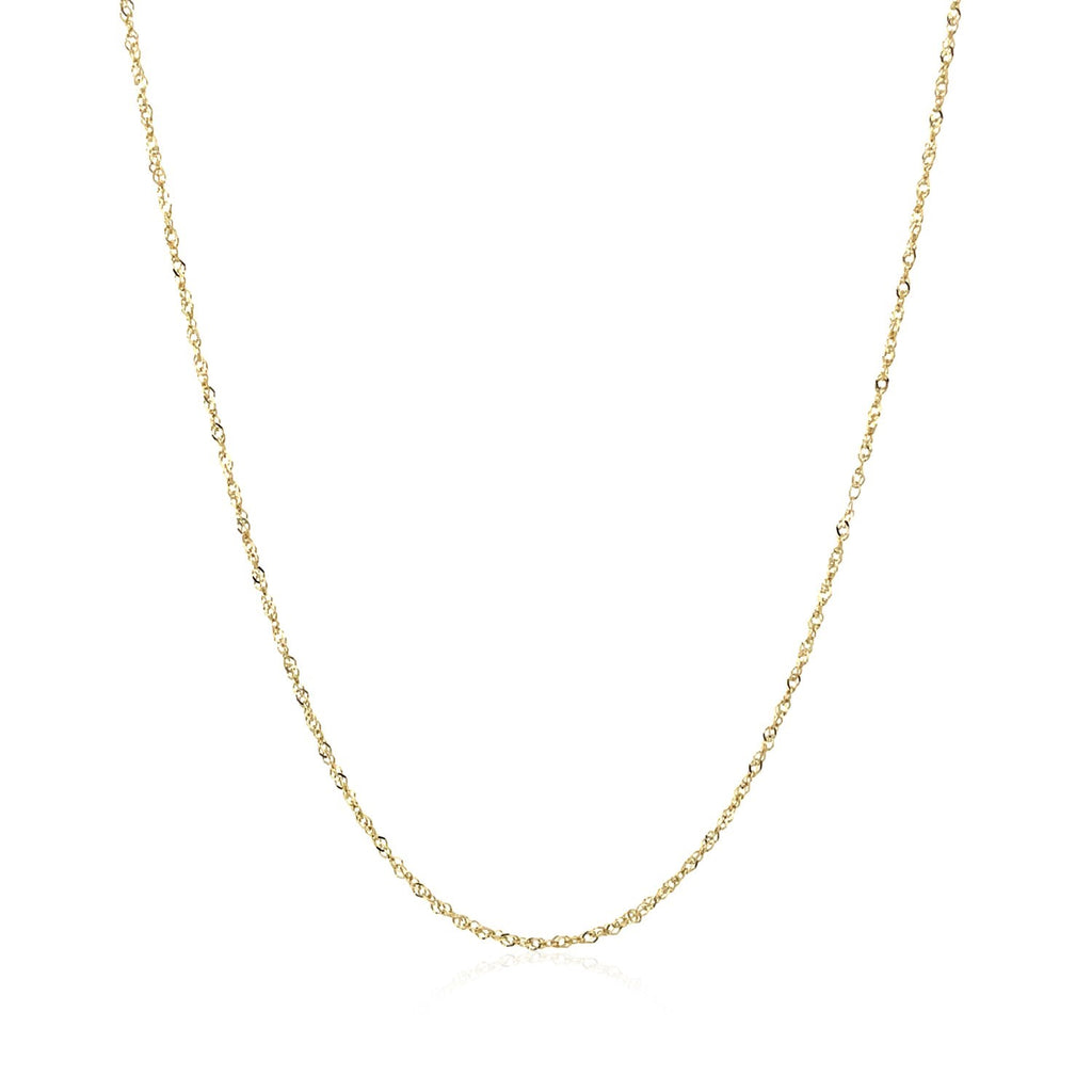 14k Yellow Gold Singapore Chain 0.81 mm