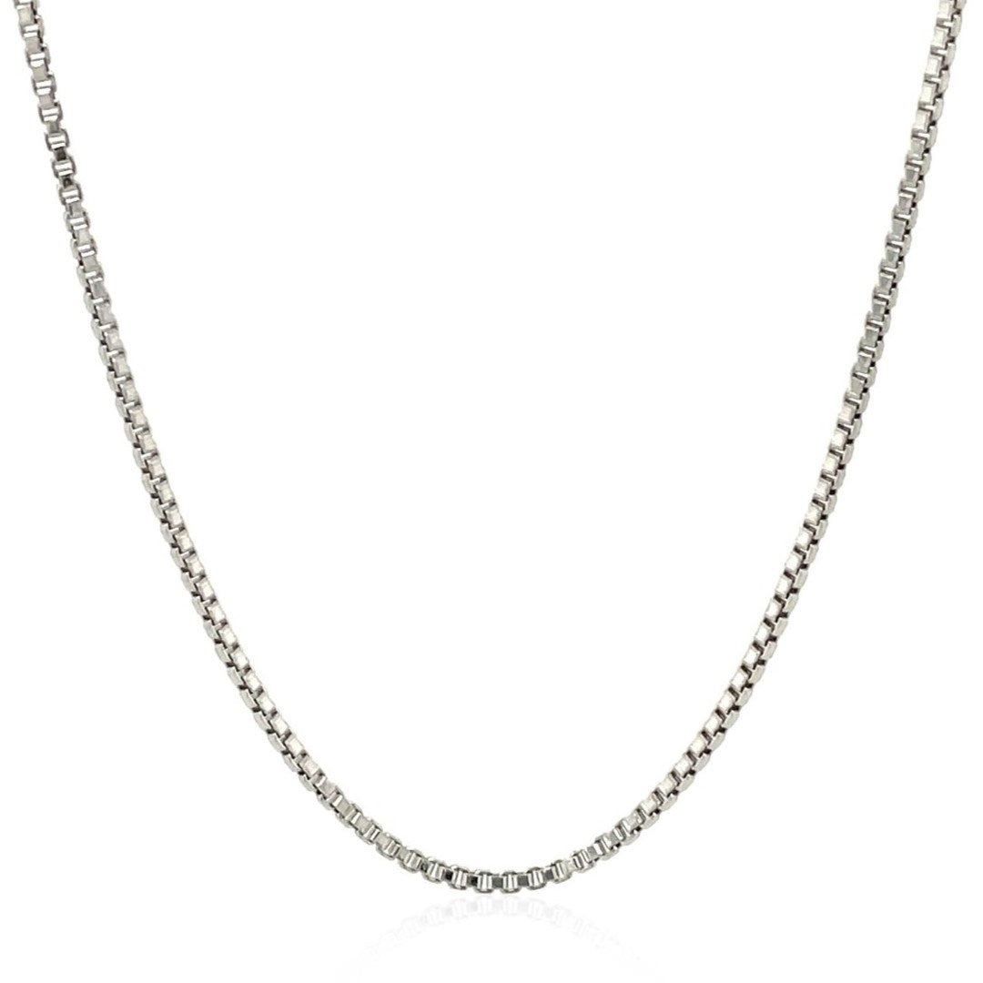 Sterling Silver Rhodium Plated Box Chain (1.80 mm)