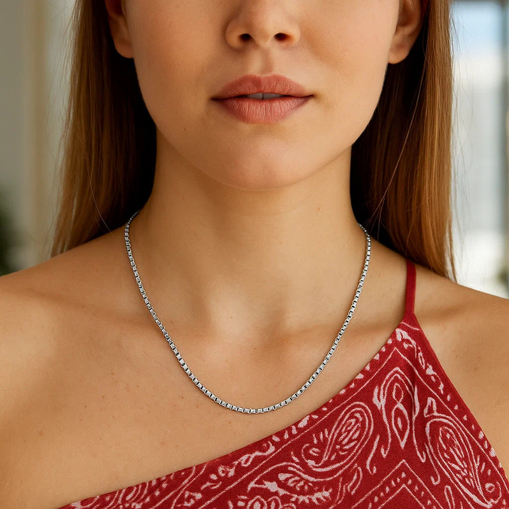 Sterling Silver Rhodium Plated Box Chain (1.80 mm)