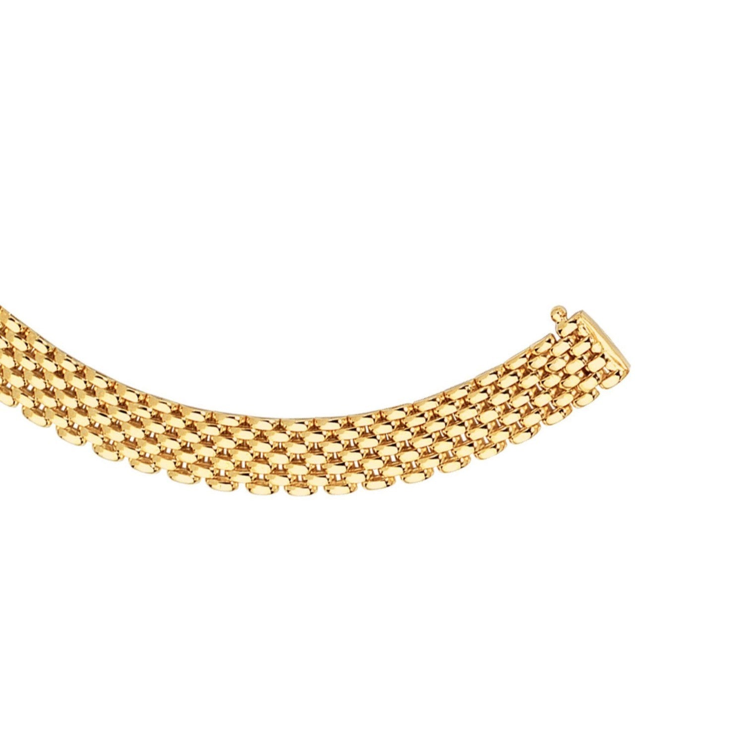 14k Yellow Gold Flexible Panther 9.0mm Line Necklace
