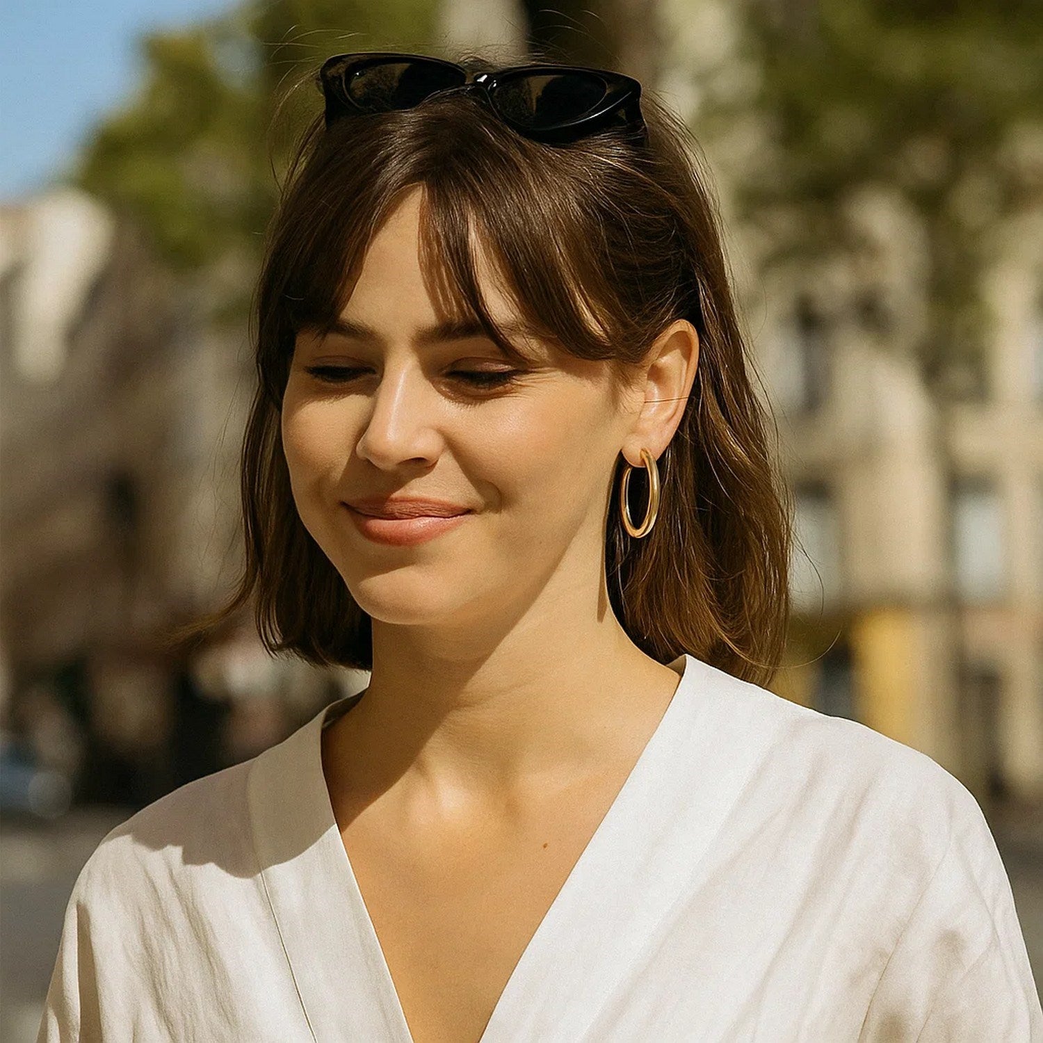 14k Yellow Gold Polished Hoop Earrings (5x40mm)