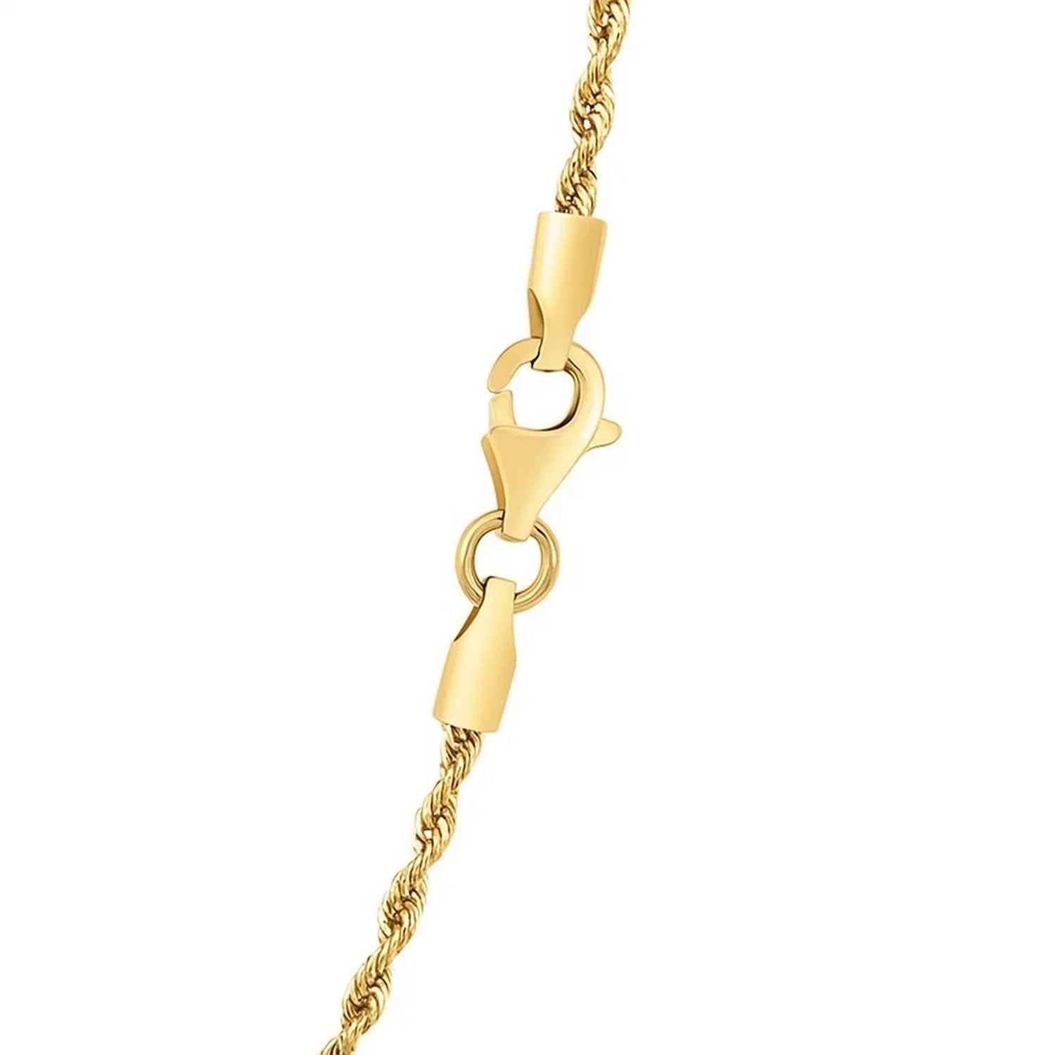 14k Yellow Gold Solid Diamond Cut Rope Chain (1.80 mm)