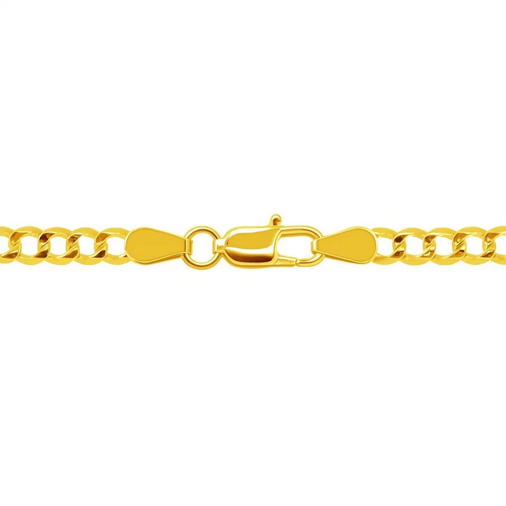 14k Yellow Gold Solid Curb Chain (2.60 mm)
