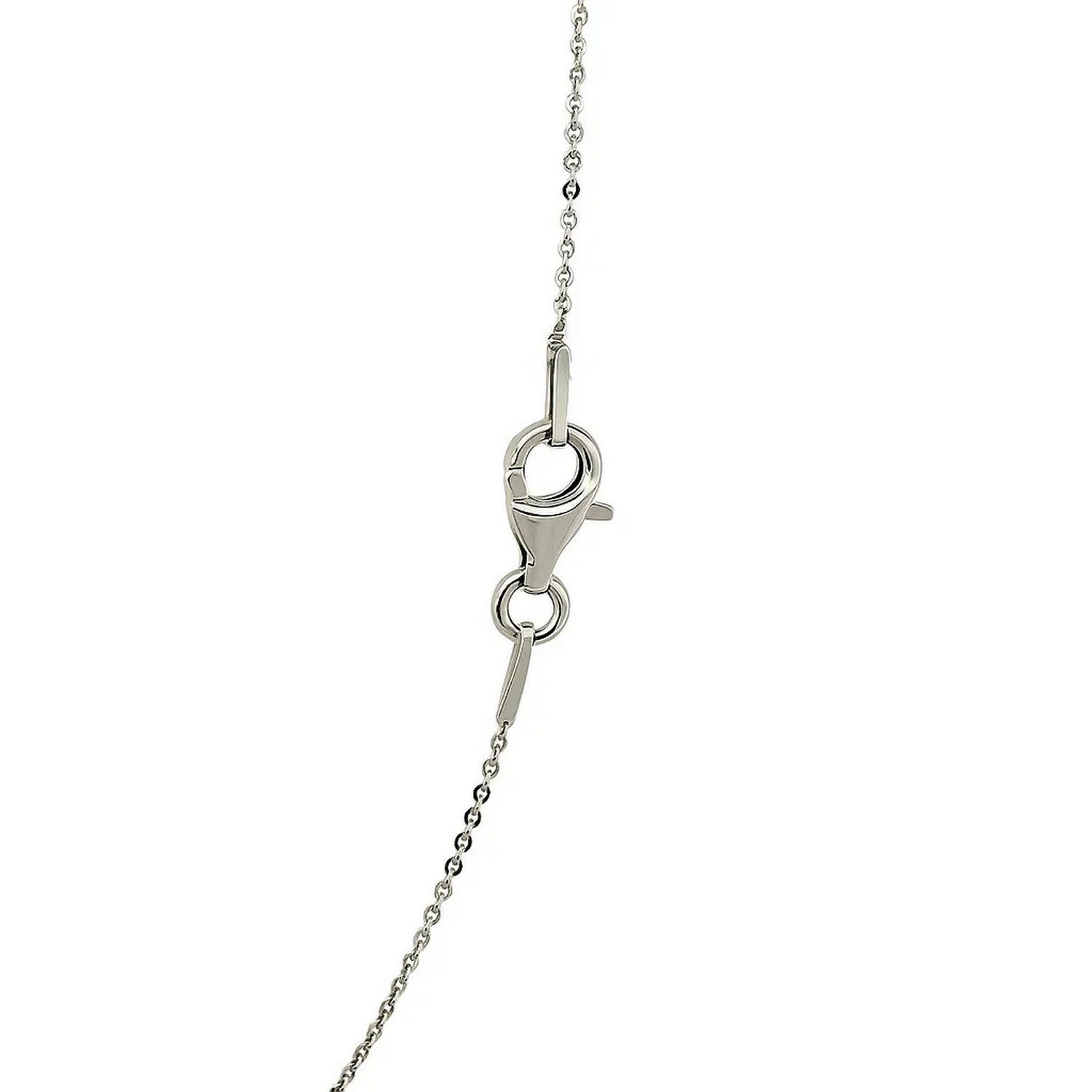 Sterling Silver Rhodium Plated Cable Chain (0.60 mm)