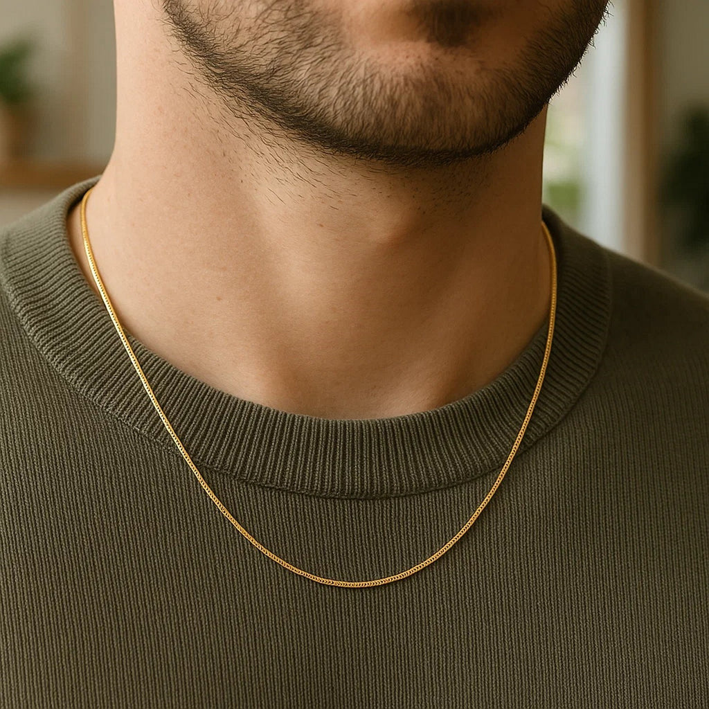 14k Yellow Gold Round Snake Chain (0.70 mm)