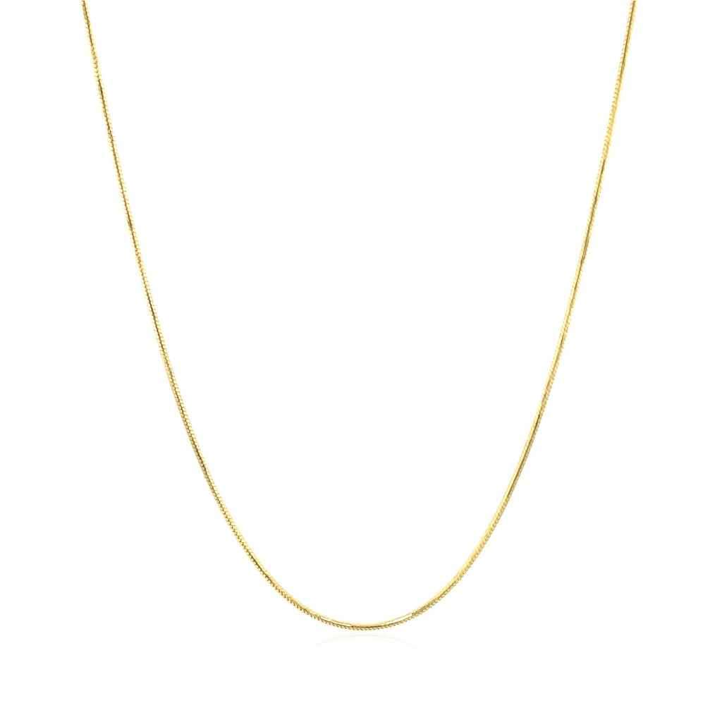 14k Yellow Gold Round Snake Chain (0.70 mm)