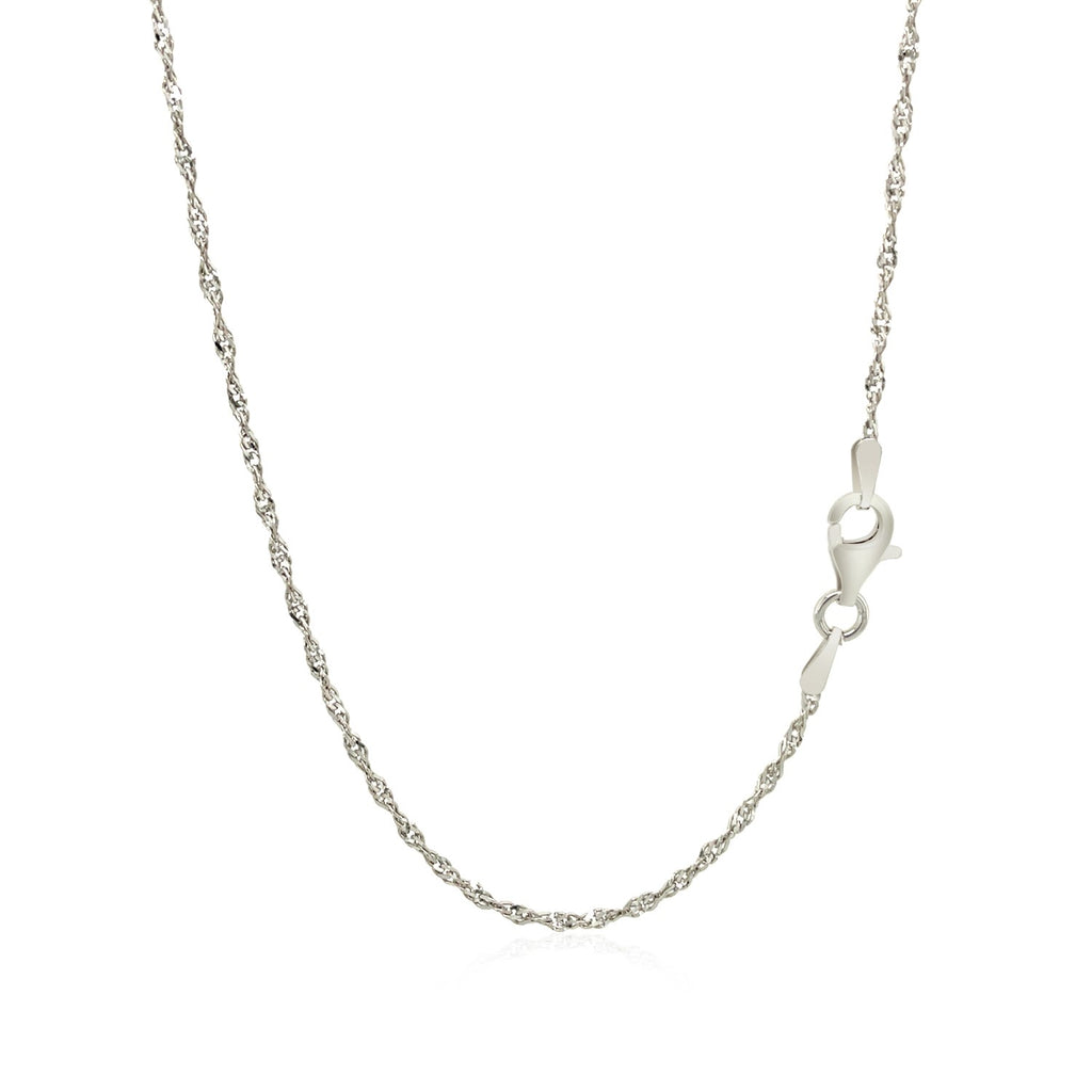Sterling Silver 1.6mm Singapore Style Chain (1.50 mm)
