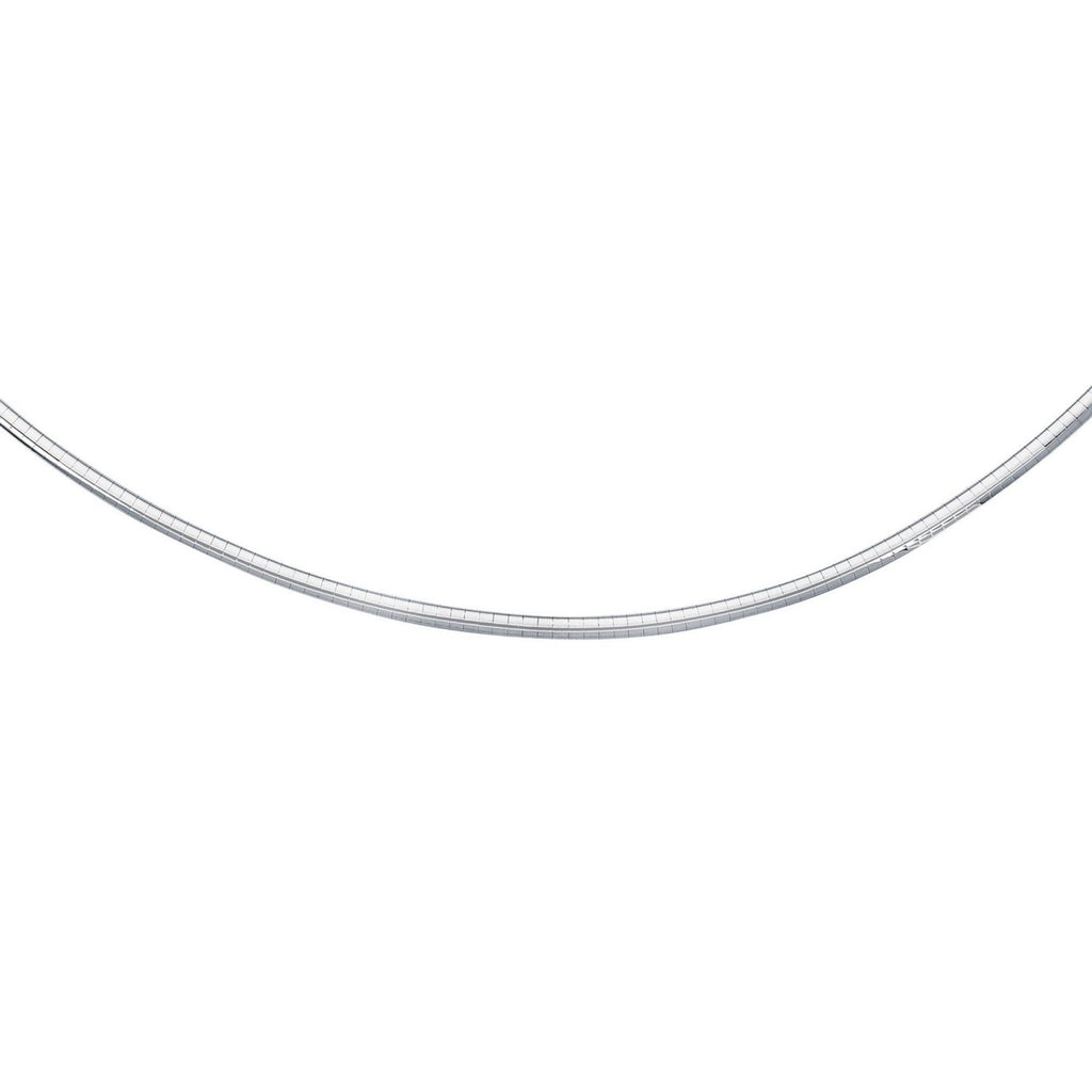 Sterling Silver Classic Omega Chain Necklace (3.0mm)