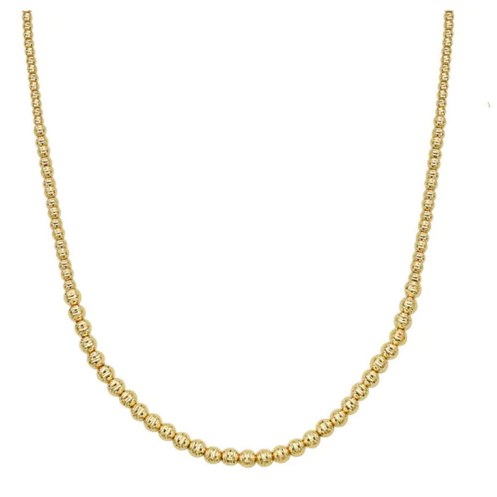 Graduated Bead Necklace in 14K Yellow Gold