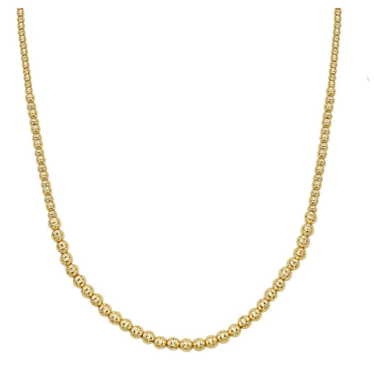 Graduated Bead Necklace in 14K Yellow Gold